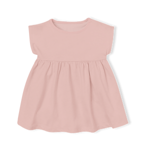 Muslin Summer Dress with frill sleeve - Pink