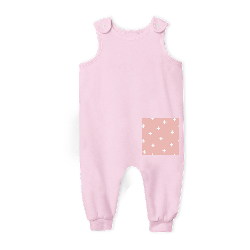 Summer Romper - Pink /Blush Cross Pocket