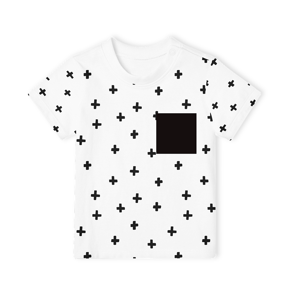 Short Sleeve T-Shirt - Cross with Black Pocket