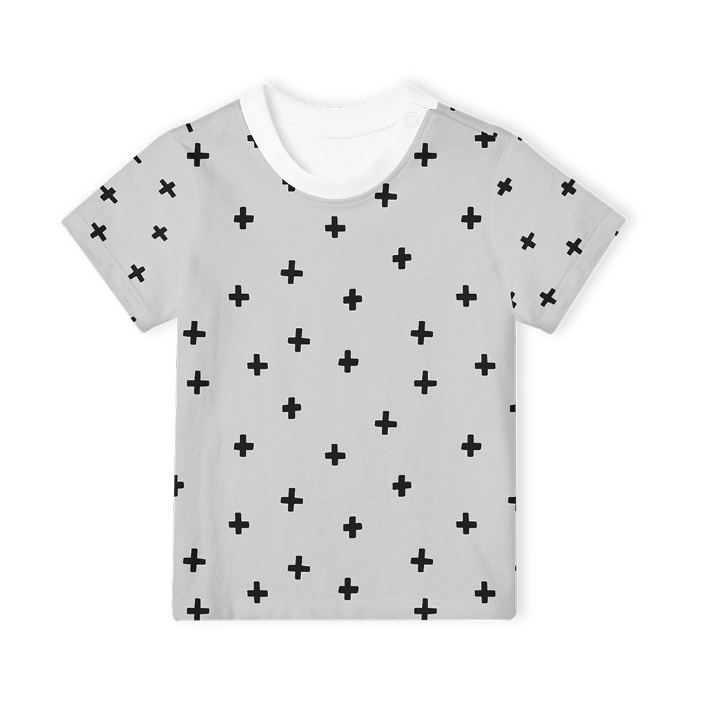 Short Sleeve T-Shirt - Cross Grey Rock n Roll