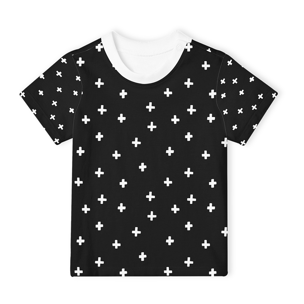 Short Sleeve T-Shirt - Cross White/Black