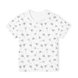 Short Sleeve T-Shirt - Painted Flower Grey