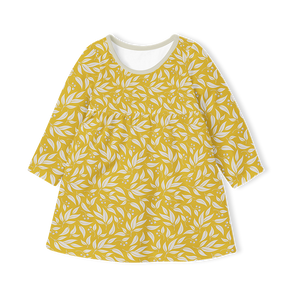 Long Sleeve Dress -Willow Leaf Mustard