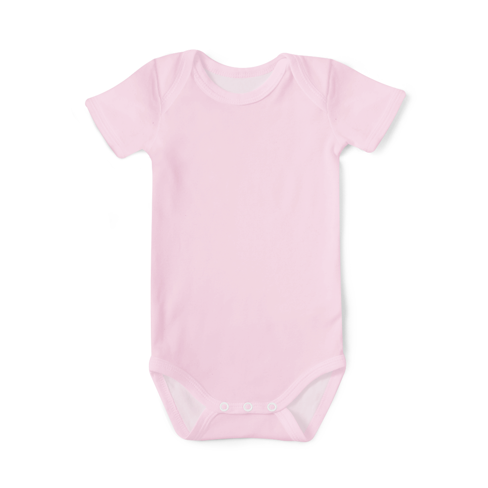 Baby Basics - Short Sleeve Onesie - Pale Pink
