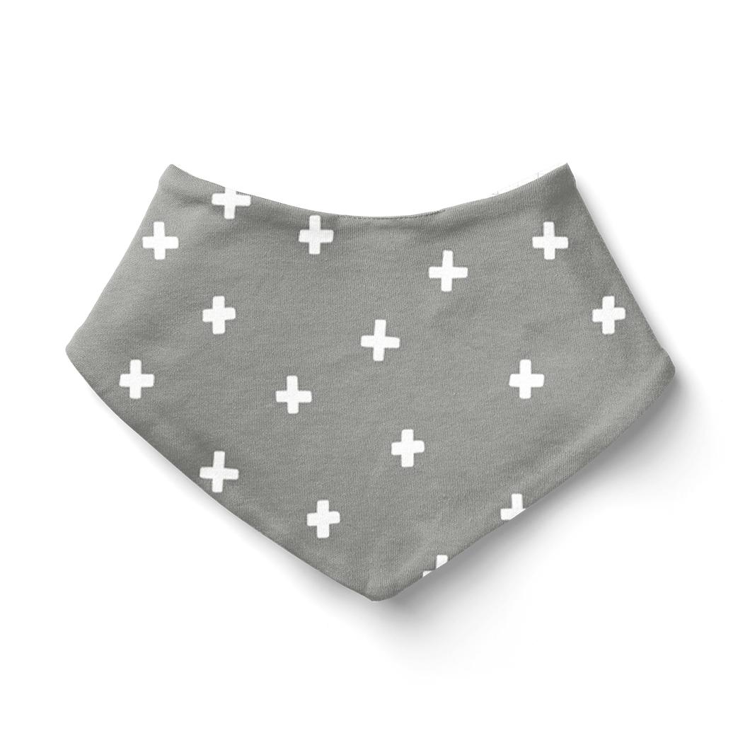 Bandana Bib - Cross Grey