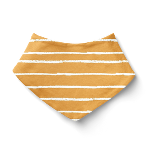 Bandana Bib - Stripe Mustard