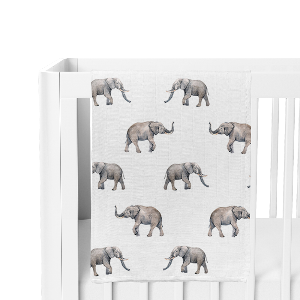 Swaddle Blanket - Elephants