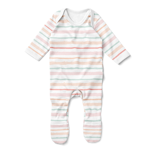 Footed Romper - Candy Stripes