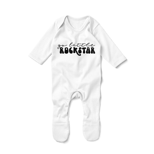 Footed Romper - Go Little Rockstar