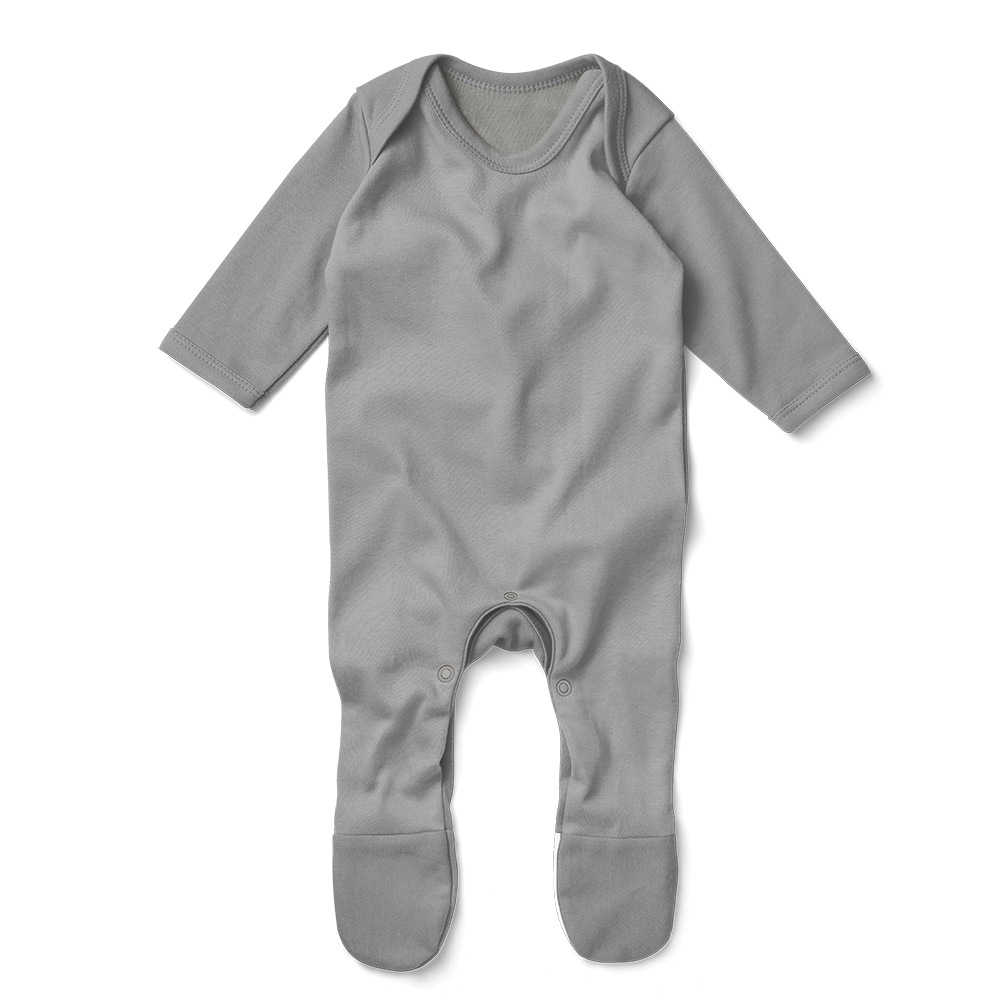 Footed Romper - Grey