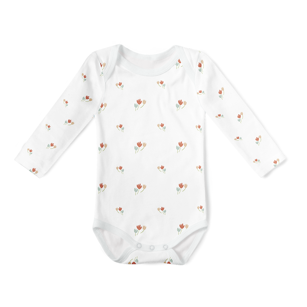Long Sleeve Onesie -Autumn Floral