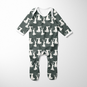 Footed Romper - Rabbits