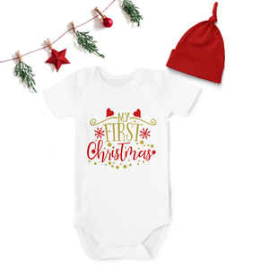 Onesie & Beanie - My First Christmas