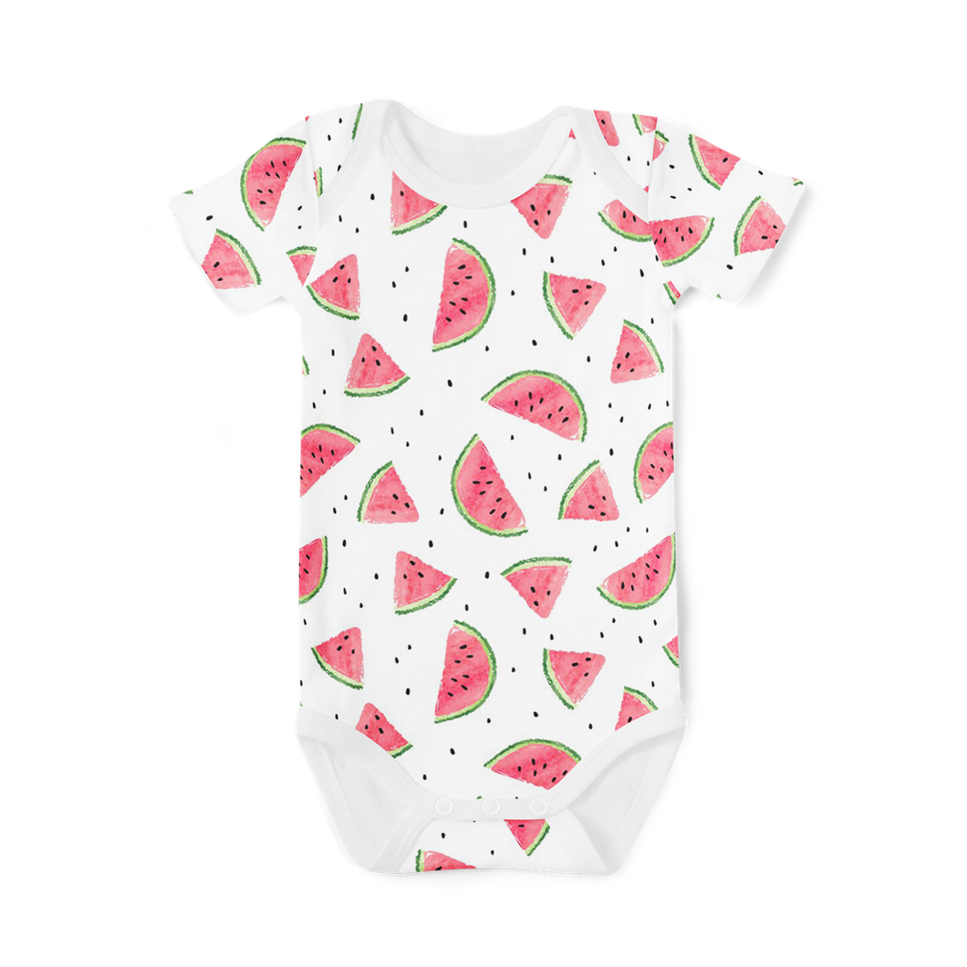 Short Sleeve Onesie - Watermelons