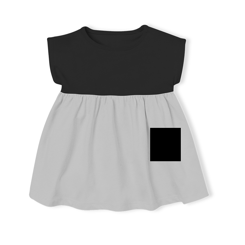 Ayelah Dress- Grey/Black Pocket