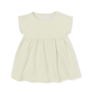 Muslin Summer Dress with frill sleeve - Stone