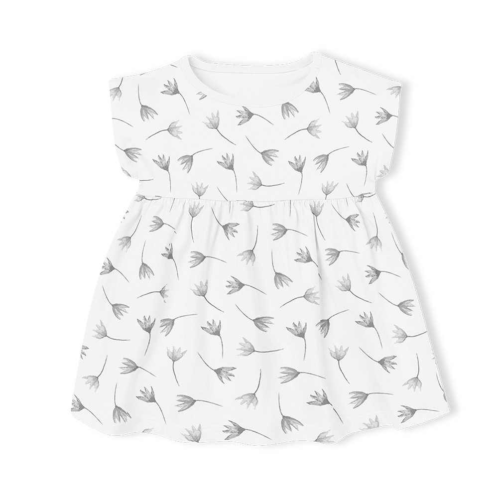 Summer Dress - Painted Flower Grey
