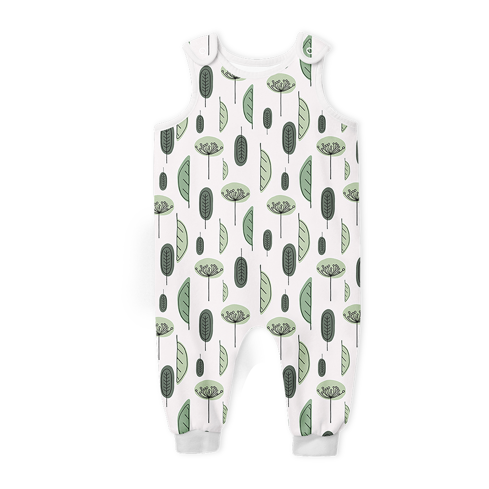 Summer Romper - Green Leaves