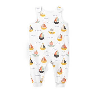 SALE - Summer Romper - Sail boats