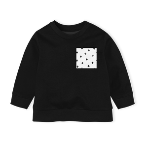 Sweater - Black/Cross White Pocket