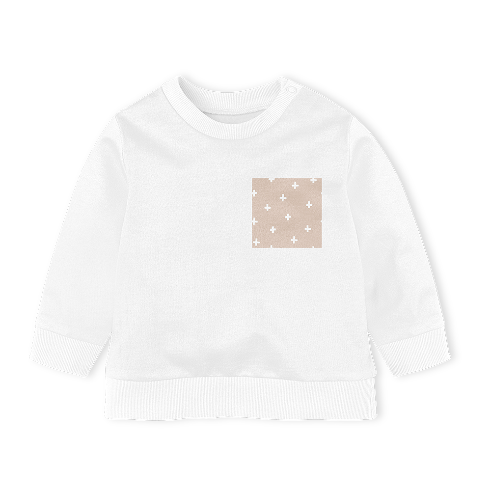 Sweater -White/Cross Stone