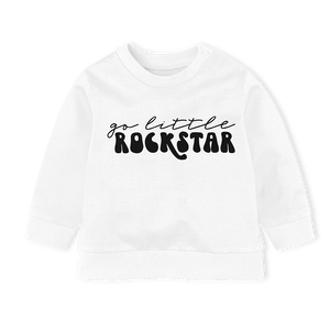 Sweater - Go Little Rockstar White