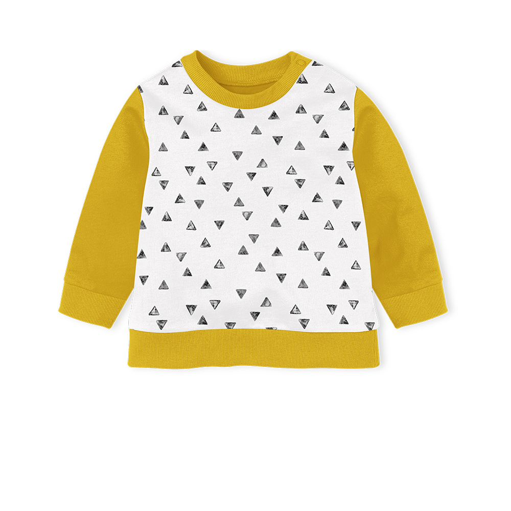Sweater -Painted Triangles/ mustard