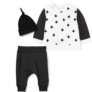 Sweater Set - Black/ Cross