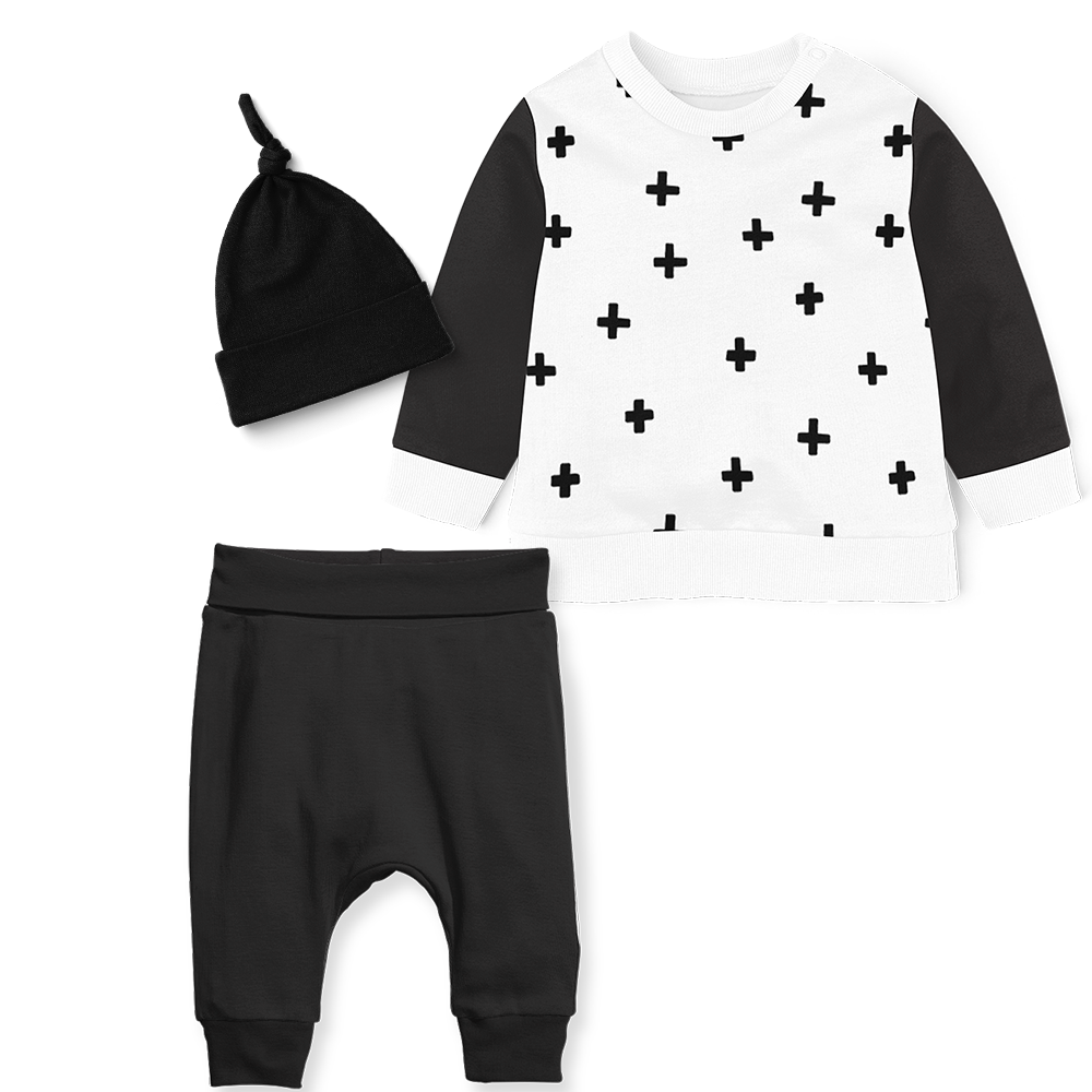 Sweater Set - Black/ Cross
