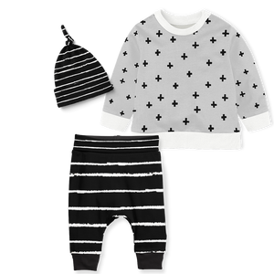 Sweater Set - Cross Rock n Roll  /Stripe Black