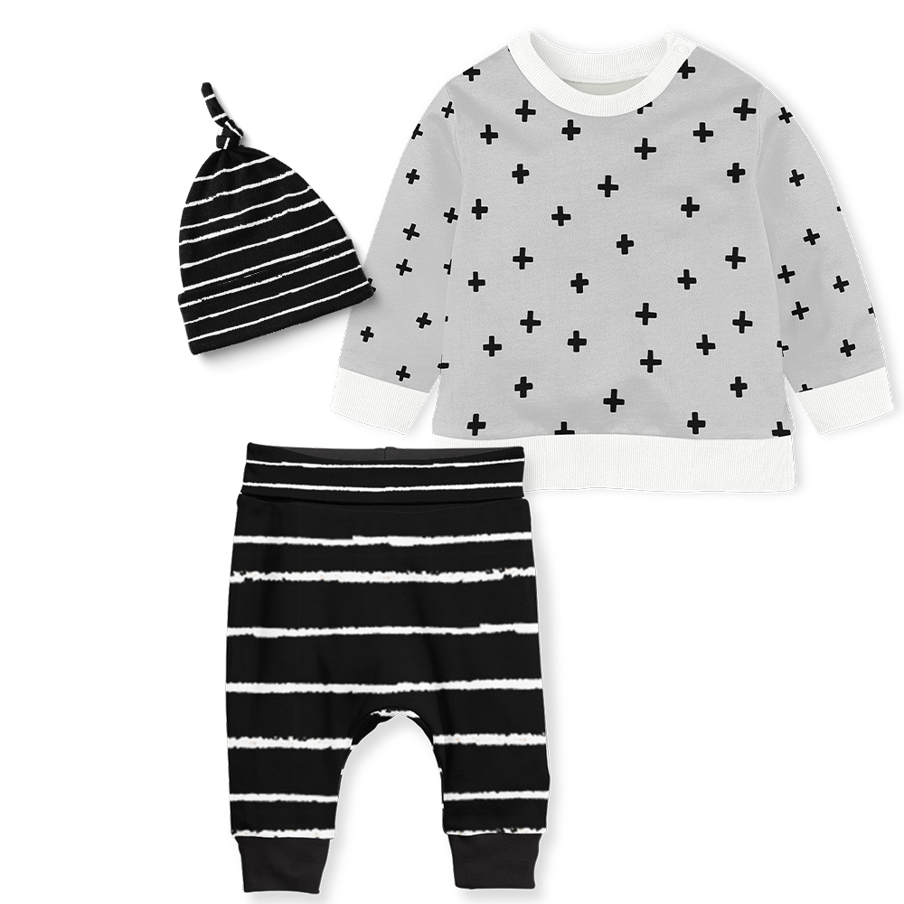 Sweater Set - Cross Rock n Roll  /Stripe Black