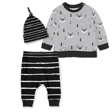 Load image into Gallery viewer, Sweater Set - Mr Fox /Stripe Black
