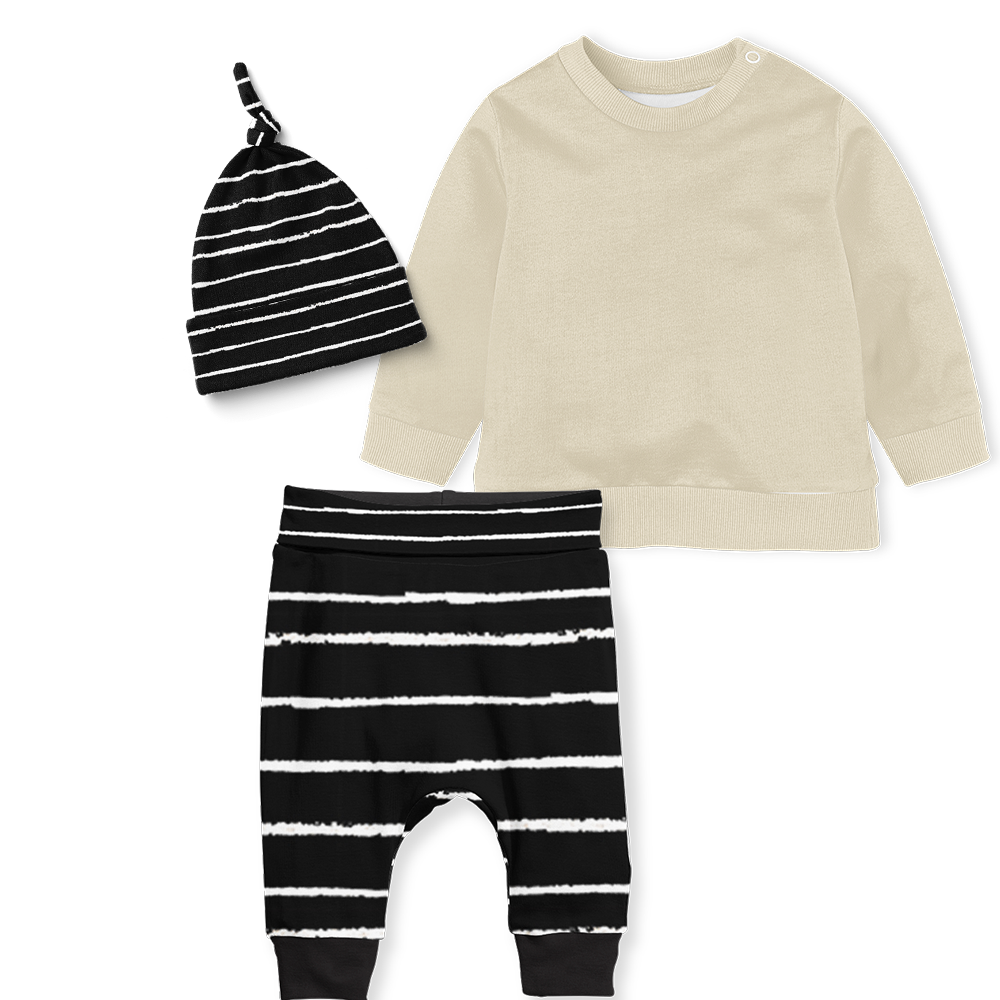Sweater Set - Stripe Black/ Stone