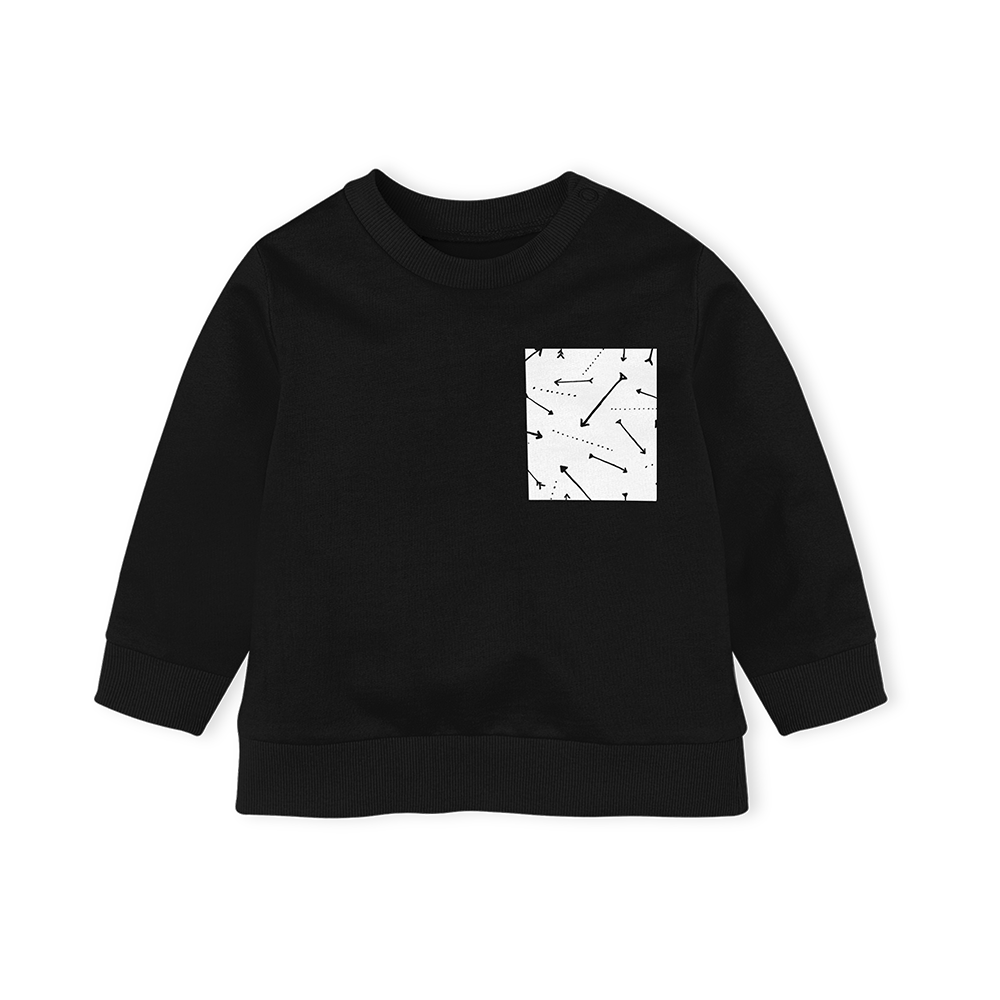 Sweater - Black/Arrows pocket
