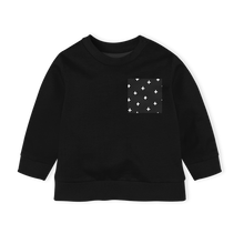 Load image into Gallery viewer, Sweater - Black/ Cross White Pocket
