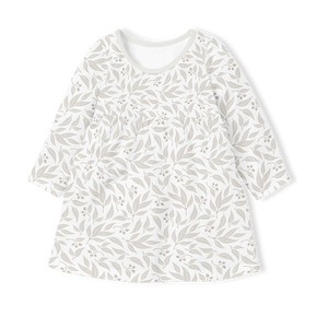 Long Sleeve Dress -Willow Leaf Stone